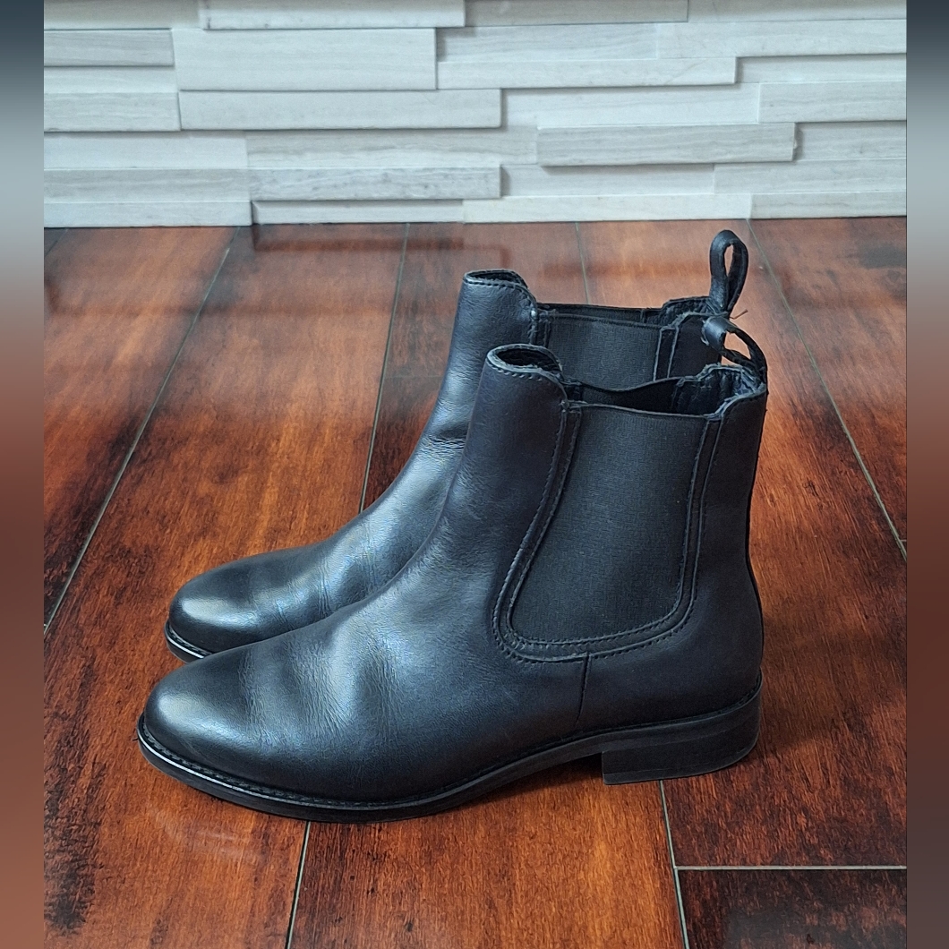 Thursday Boot Co Black Leather Womens Handcrafted Casual Duchess Booties Sz 6.5